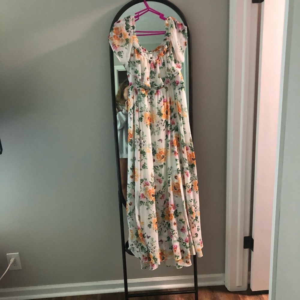 Torrid Flowy, Off-the shoulder maxi dress